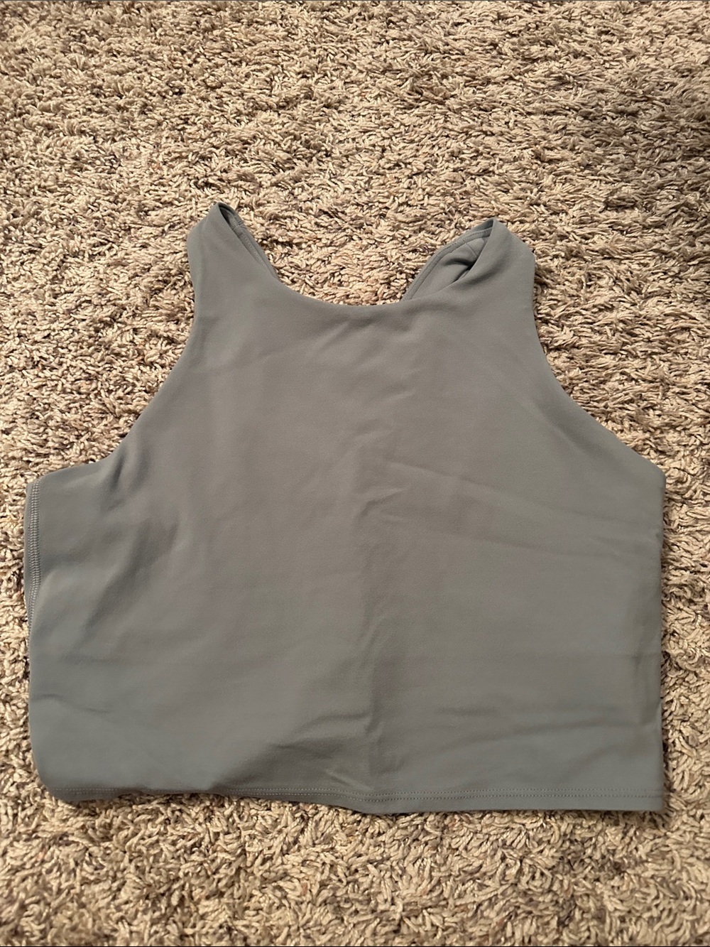 Athleta High-Neck Crop Sports Bra in Gray